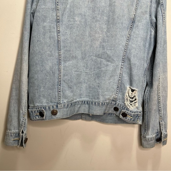 Vintage Guess Distressed Denim Jean Jacket Size Large - Picture 9 of 13